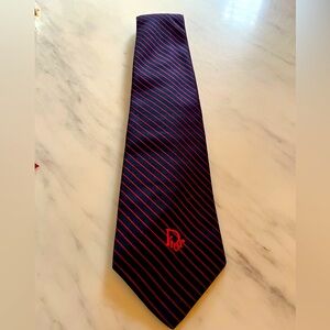 Vintage 1970’s Christian Dior Striped Tie 65% Silk